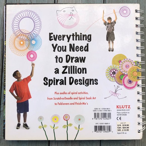 The Spiral Draw Book (Klutz) Spiral-bound - Spirograph Fun (NEW) - Picture 3 of 10
